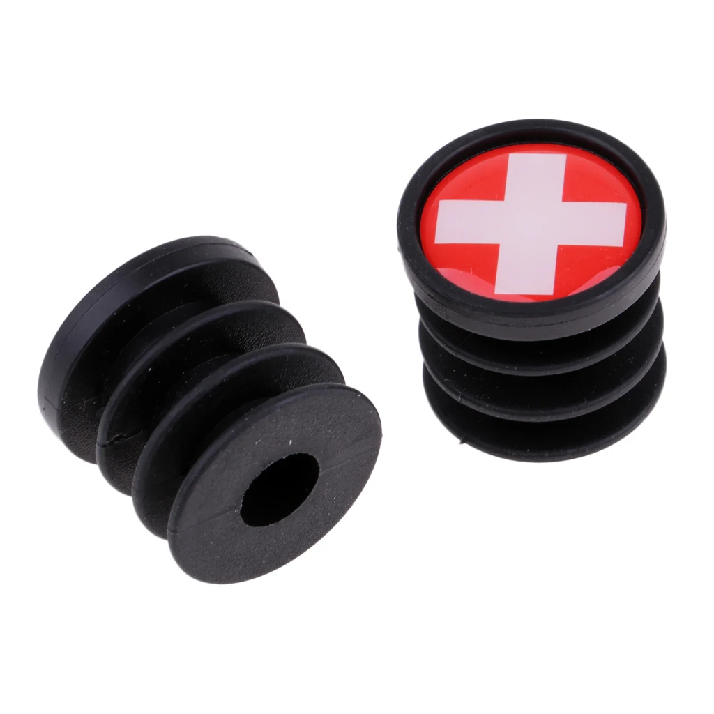 Switzerland 22mm 1 пара велосипедов Национальный флаг руль торцевые заглушки для MTB горная дорога велик ручки для велосипеда части-22 мм диаметр - Цвет: Switzerland 22mm