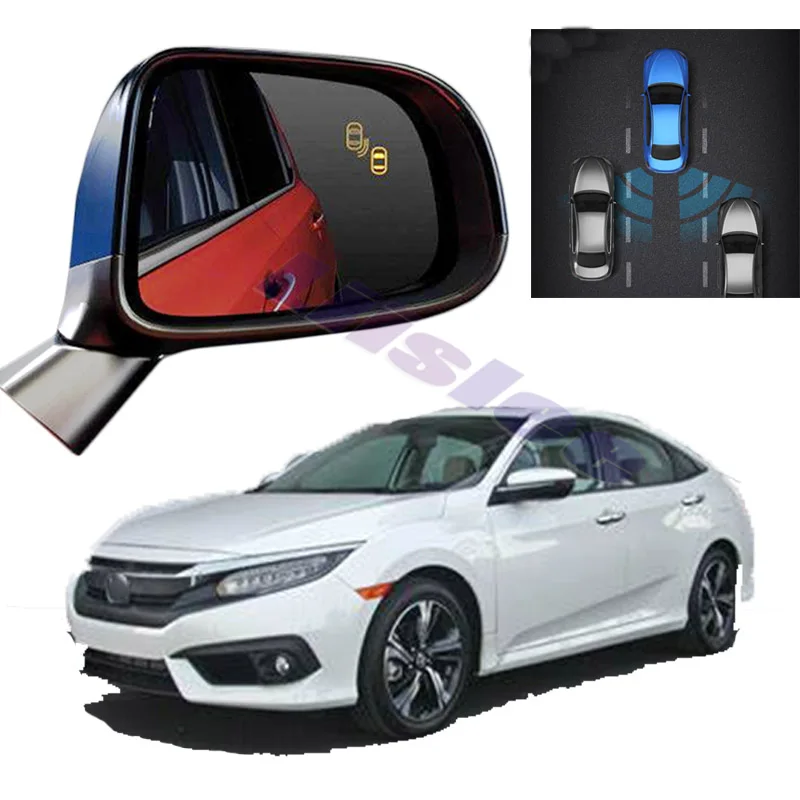 Car BSM BSD BSA Radar Warning System Safety Driving Alert Mirror Detection Sensor For HONDA Civic 10 FC FK 2015 2016 2017 2019 | Автомобили