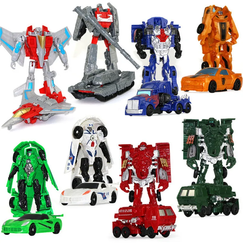 

7-10CM Transformation Model Robot Toys Car Kids Classic Plastic Toys Action & Toy Figures Plastic Education Boy'S Gift