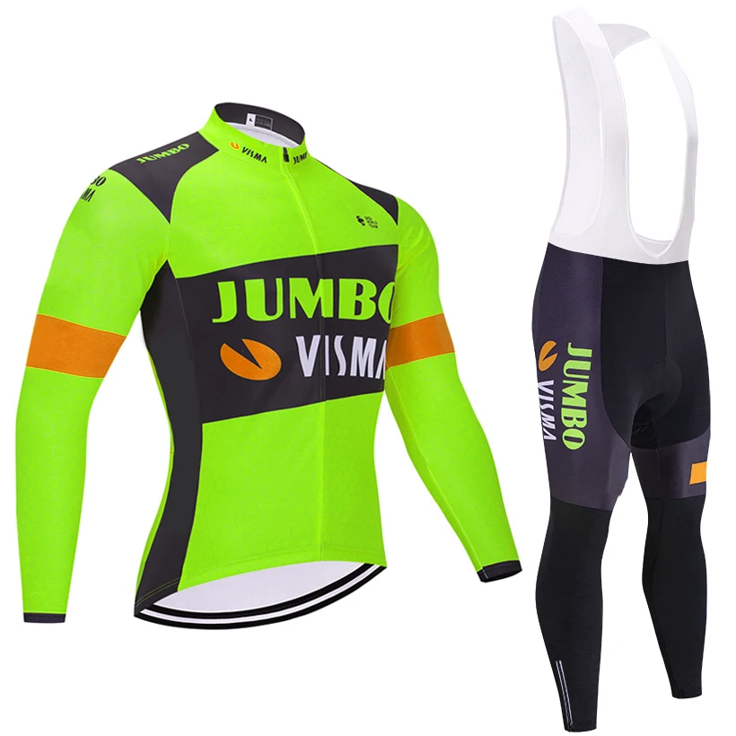 

Green JUMBO CYCLING Jacket Bike Pants Sportswear Ropa Ciclismo MEN Winter Thermal Fleece BICYCLING Jersey Maillot Clothing
