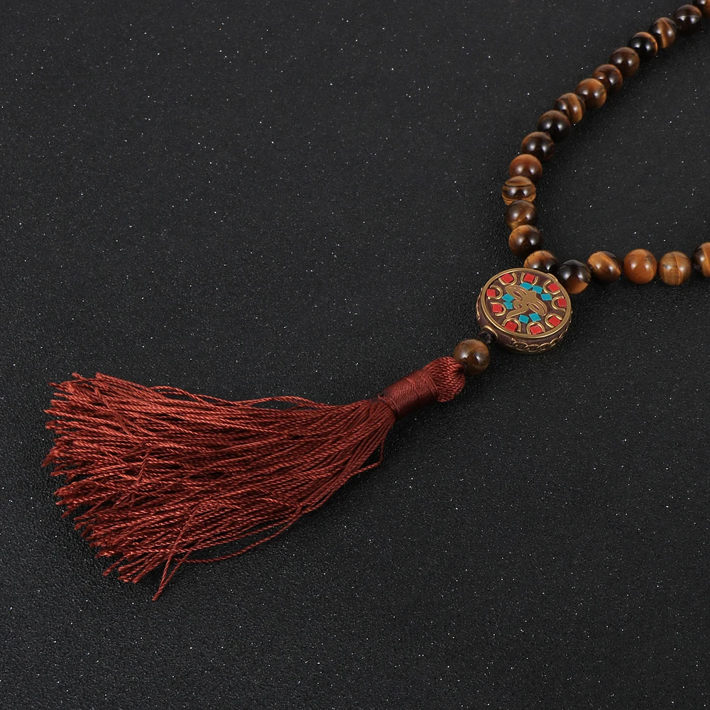 Женский и мужской кулон из Натуральной Бирюзы с тигром глазами непальская глина