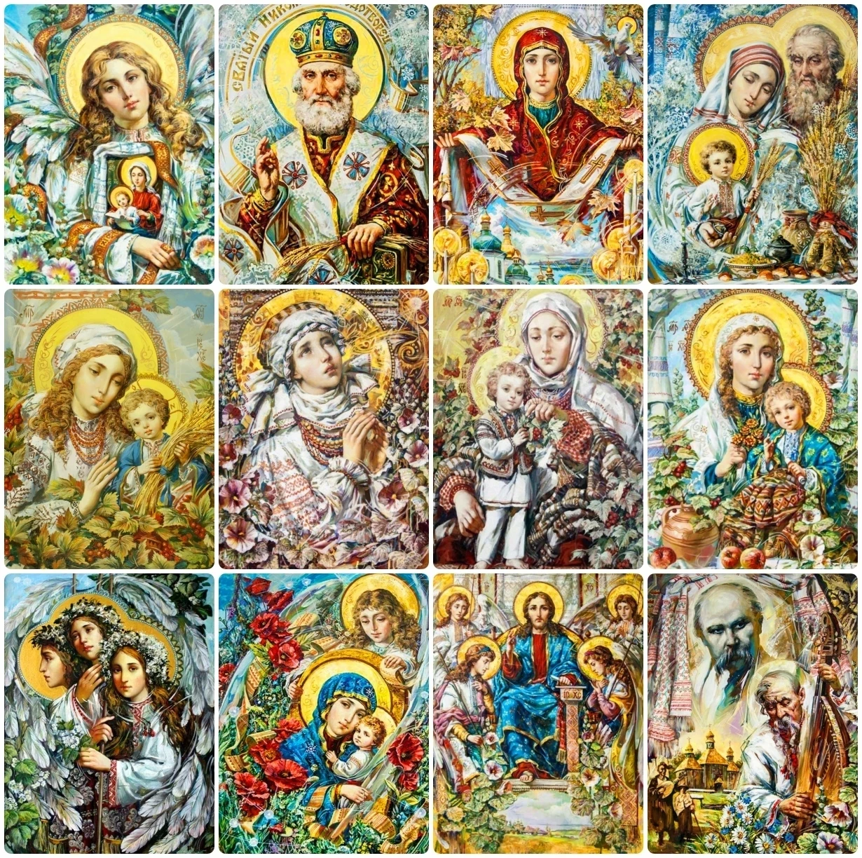 

5D Diamond Painting Jesus Icon Cross Stitch Kits Rhinestones Diamond Embroidery Religion Mosaic Needlework Home Decor Gift