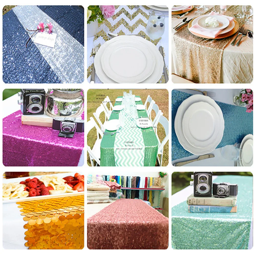 Прямоугольная скатерть с золотыми/розовыми/серебристыми/розовыми/ярко-синими