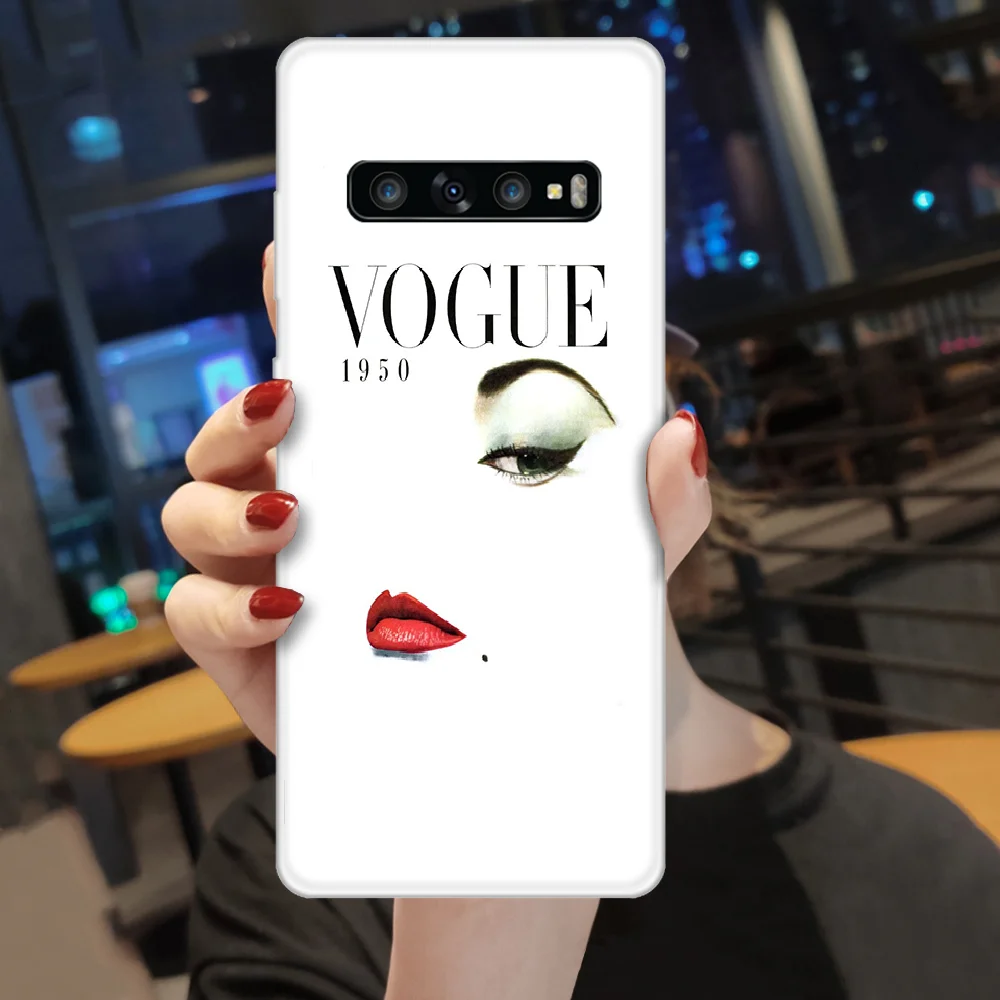 

Woman More Vogue Phone Case cover hull For SamSung Galaxy S M 6 7 8 9 10 20 30 31 Edge Plus E Lite transparent cell cover