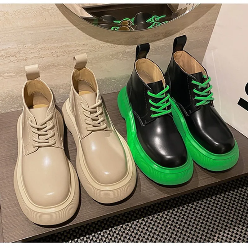 

2021 European and American women's thick-soled increased bottom Chelsea boots