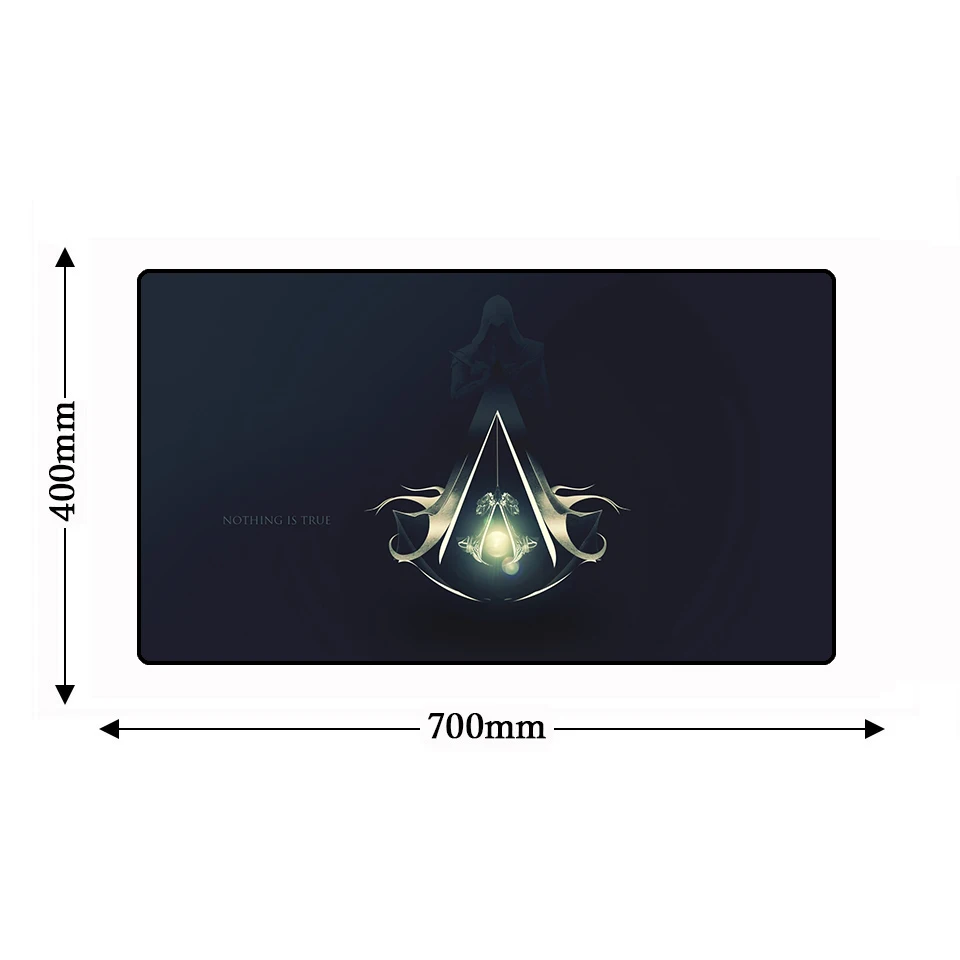 Большой нескользящий коврик для мыши Assassins Creed 700*400 мм натуральный каучук