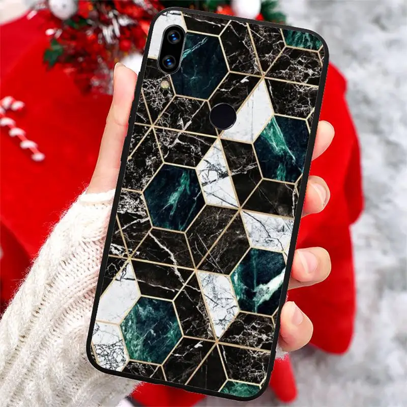 

Geometry Matte Marble pattern Phone Case For Xiaomi Redmi note 7 8 9 t k30 max3 9 s 10 pro lite