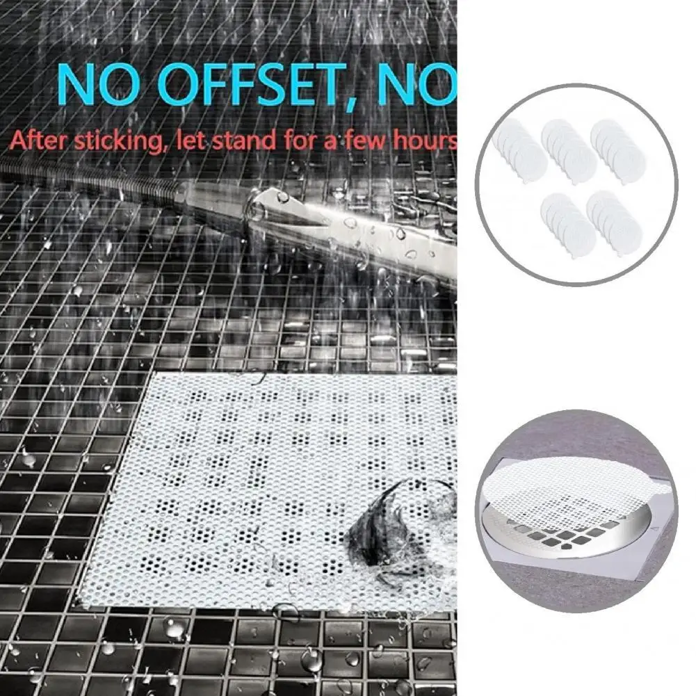 

25Pcs/Set Practical Square Round Shower Floor Drain Mesh Filter Plastic Drain Hair Catcher Easy to Use for Home