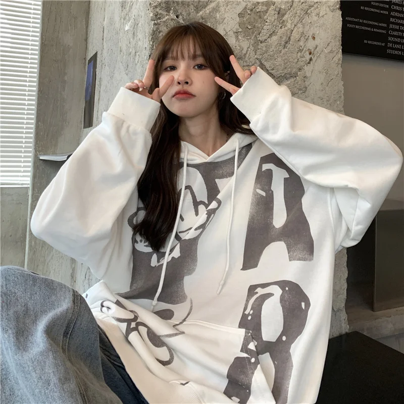 

Real Shot Hooded Sweater Women's Loose 2021 New Fashion