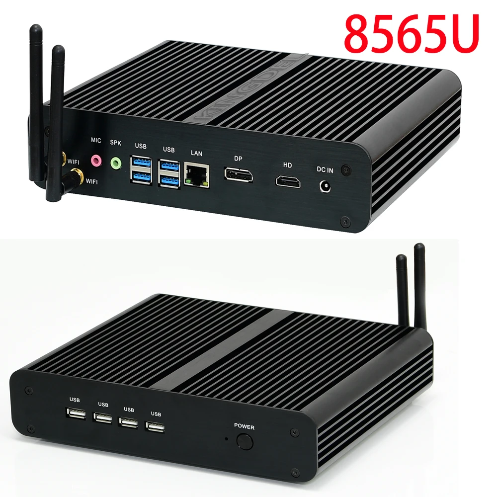 Nuc безвентиляторный HTPC неттоп Мини ПК Intel Core i7 8550U/6567U i5 8250U/7260U 2 * DDR4 M.2 + Msata 5 ''SATA
