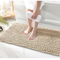 inyahome microfiber chenille bath mat water absorb anti slip bathroom rug for living room floor mat for kids tapete de banheiro