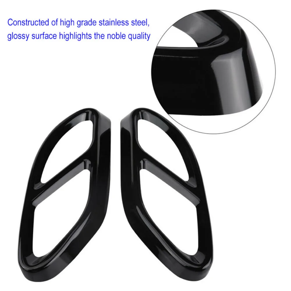 

Exhaust Muffler Covers Fits For Mercedes-Benz GLC C E-Class W205 Coupe W246 W212 W213 W176 Exhaust Pipe Tip Cover