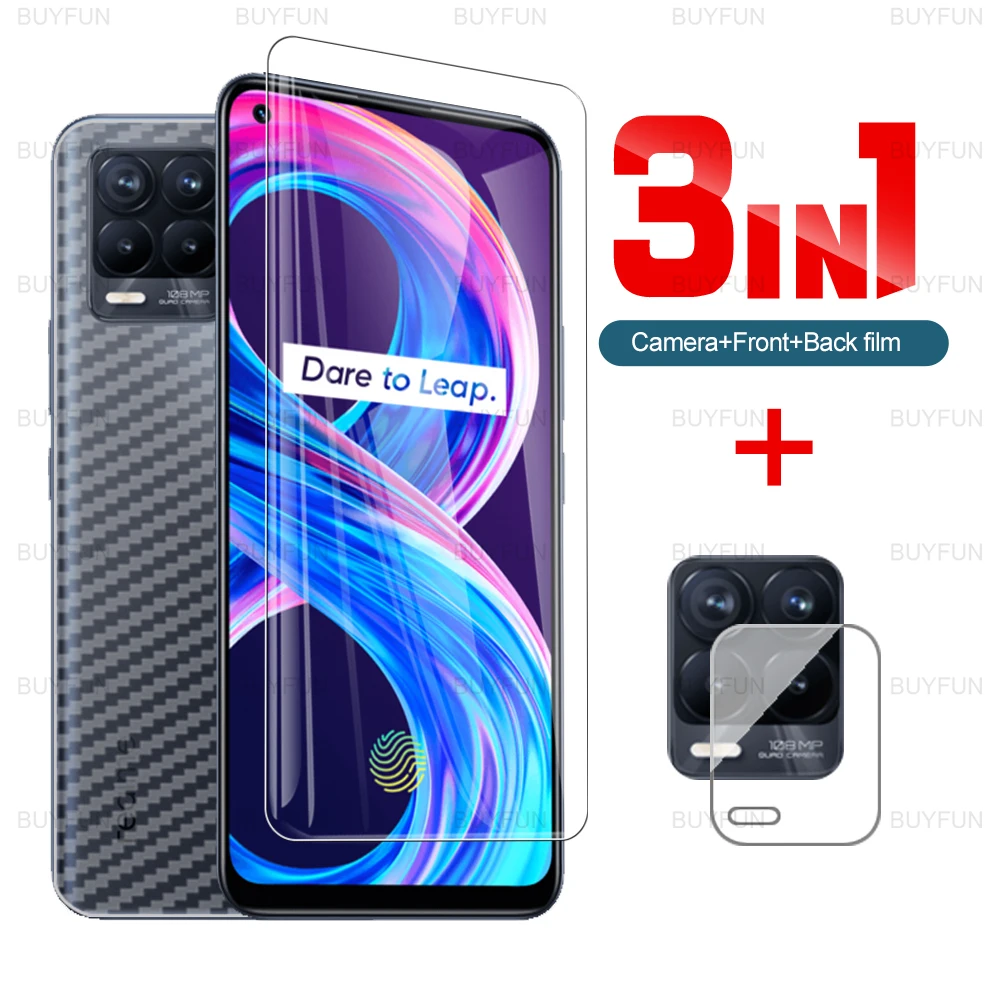 

For oppo realme 8 pro Back Fiber soft film + Front Screen Protector for realme 8 7 pro 7i c21 c11 2021 GT Neo Camera Lens Film