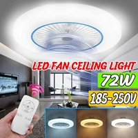 modern bedroom led ceiling fan light ceiling fan with lights remote control three color dimming ceiling light 5818cm 72w 220v