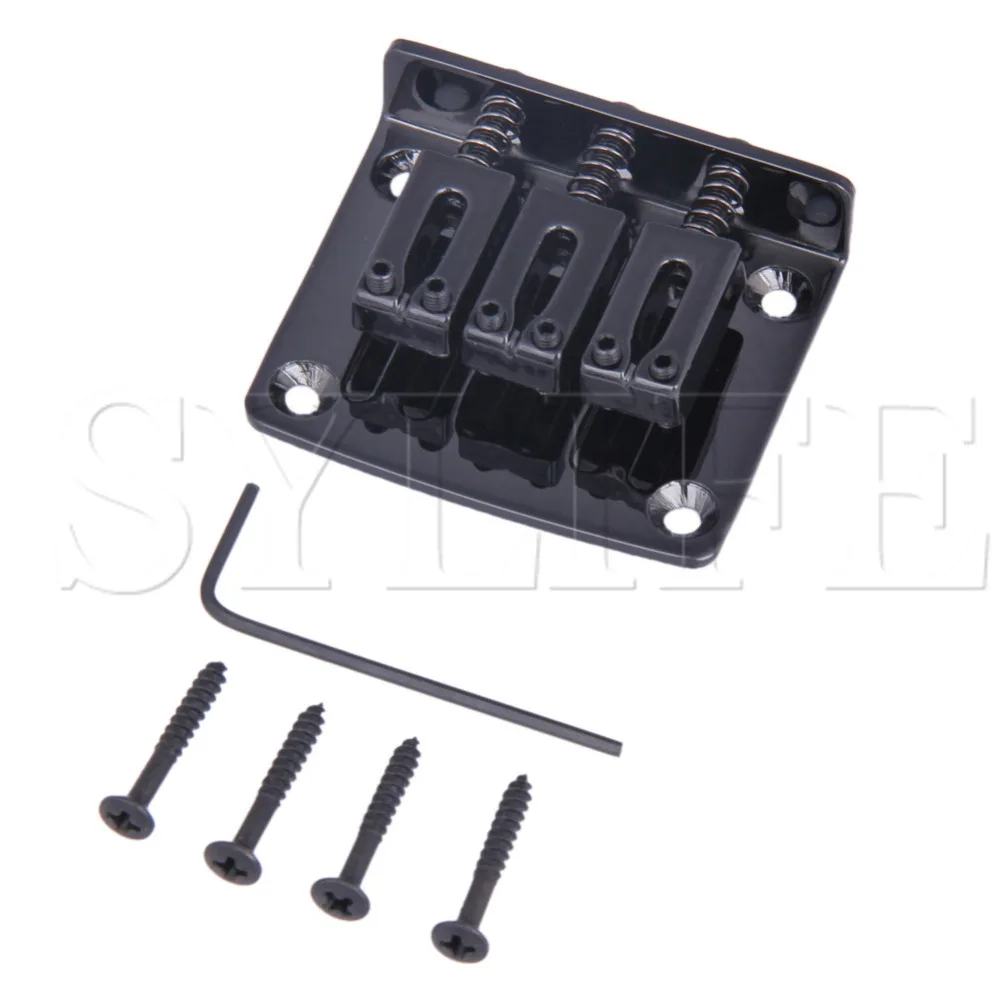 

Черный гитара из цинкового сплава хвостовик и винты и гаечный ключ для 3-струнной сигарной коробки гитары