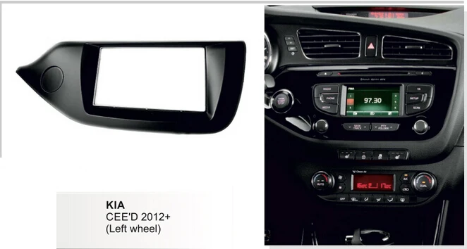 Двойная Din Автомобильная рама для DVD KIA Ceed 2012 + комплект приборной панели Передняя