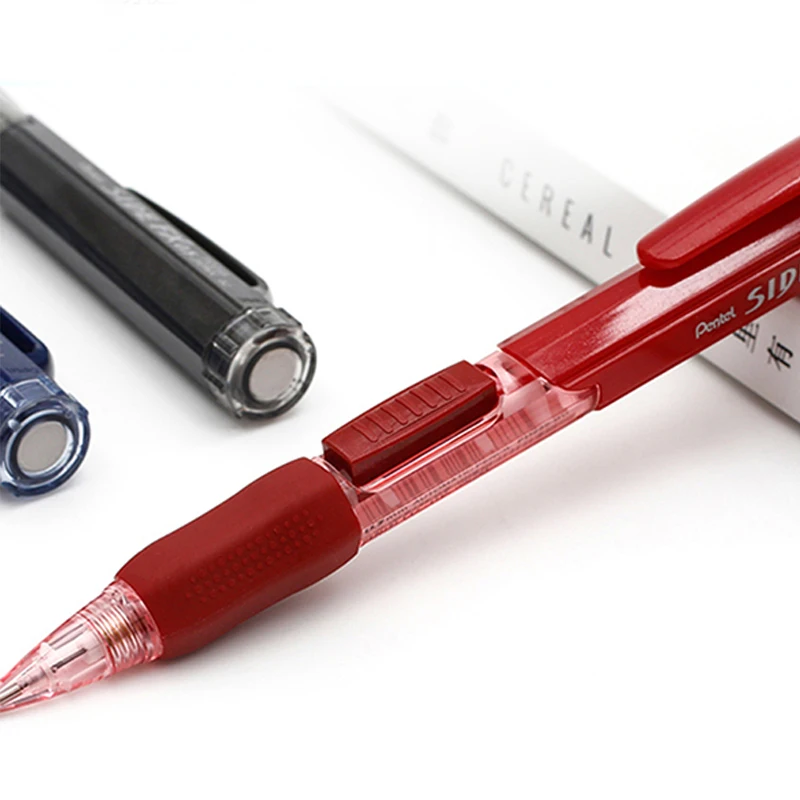 Pentel PD255 автоматический карандаш 0,5 мм подвижный карандаш с боковым нажатием, ластик с выдвижной головкой, Классический студенческий карандаш для рисования