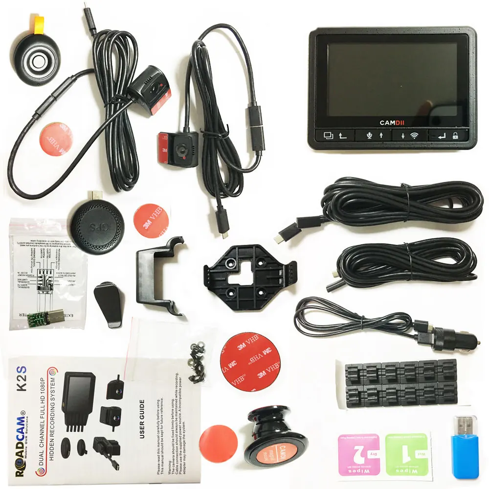 Conkim Dash Cam 2 камеры K2S Full HD с GPS + WIFI скоростная камера Автомобильный
