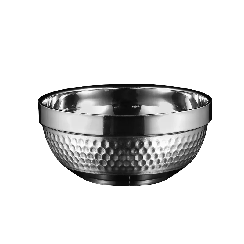 

Non Slip Bowls Stainless Steel Durable Personality Noodle Bowl Fruit Dessert Breakfast Pratos De Jantar Kitchen Supplies DK50BS