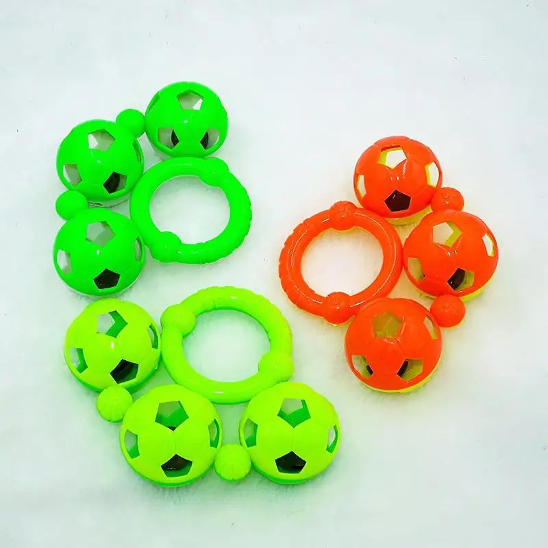 Футбол Новорожденный ребенок для тренировки захвата колокольчик погремушки