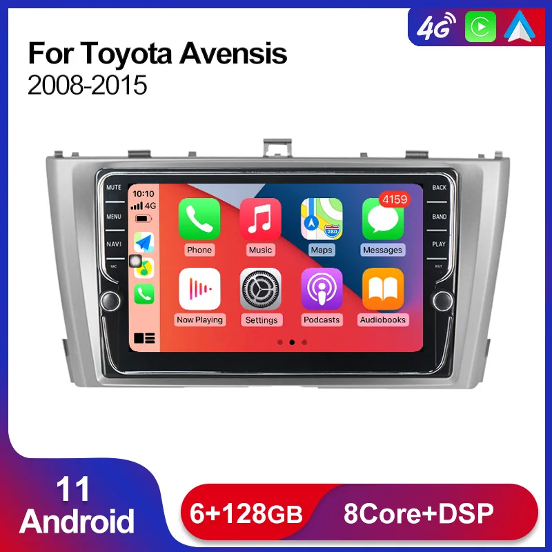 

Android 11 6+128G DSP IPS For Toyota Avensis 3 2008 - 2015 Car Radio Multimedia Video Player Navigation GPS WIFI BT No 2Din DVD