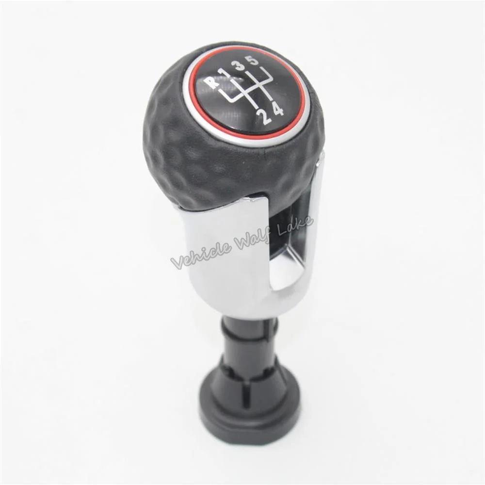 Флуоресцентный желтый Для VW Golf 5 V MK5 R32 GTI gtd 2004 2005 2006 2007 2008 2009 автомобилей Stying 5 Скорость Автомобильная липучка Шестерни ручка переключения с кожаный ботинок - Название цвета: Флуоресцентный желтый