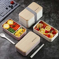 bento box leak proof double layers 3 colors stackable lunch container for work