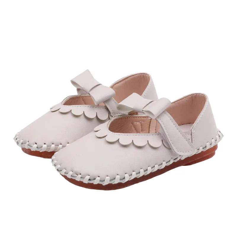 

Casual Retro Soft Princess Children's Bow Flats Spring Autumn Little Girls Butterfly-knot Leather Shoes Kids Toddler Baby Shoes