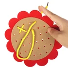 Сделай Сам ткань Монтессори материалы обучения детского сада ручной Детские Обучающие Игрушки для раннего развития Threading Математические Игрушки