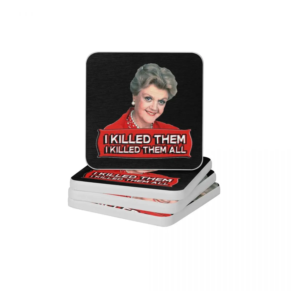 

Angela Lansbury I Killed Them All Diatom Square Round Coaster Resistant Water Cup Bonsai Mat Soap Toothbrush Pad Wholesale 10x10