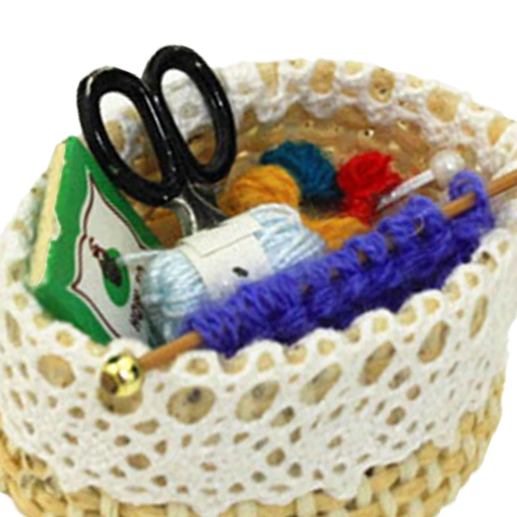 

1/12 1:6 Dollhouse Wool Knitting Tools Furniture Room Ornaments Accessories