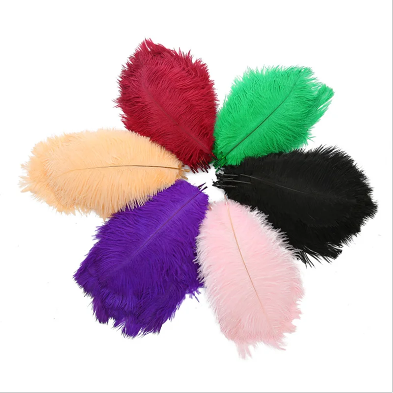 

10pcs/lot fluffy ostrich feather 30-35cm/12-14inch diy feathers for crafts home wedding decoration Plumas carnival costume party