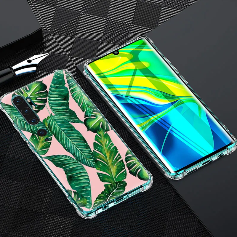 

Tree Leaves Plant Flower Cover For Xiaomi Mi 9T Capa For Xiaomi Mi CC9E A2 10T Note 10 Lite Pro 5G Airbag Dustproof Phone Cases