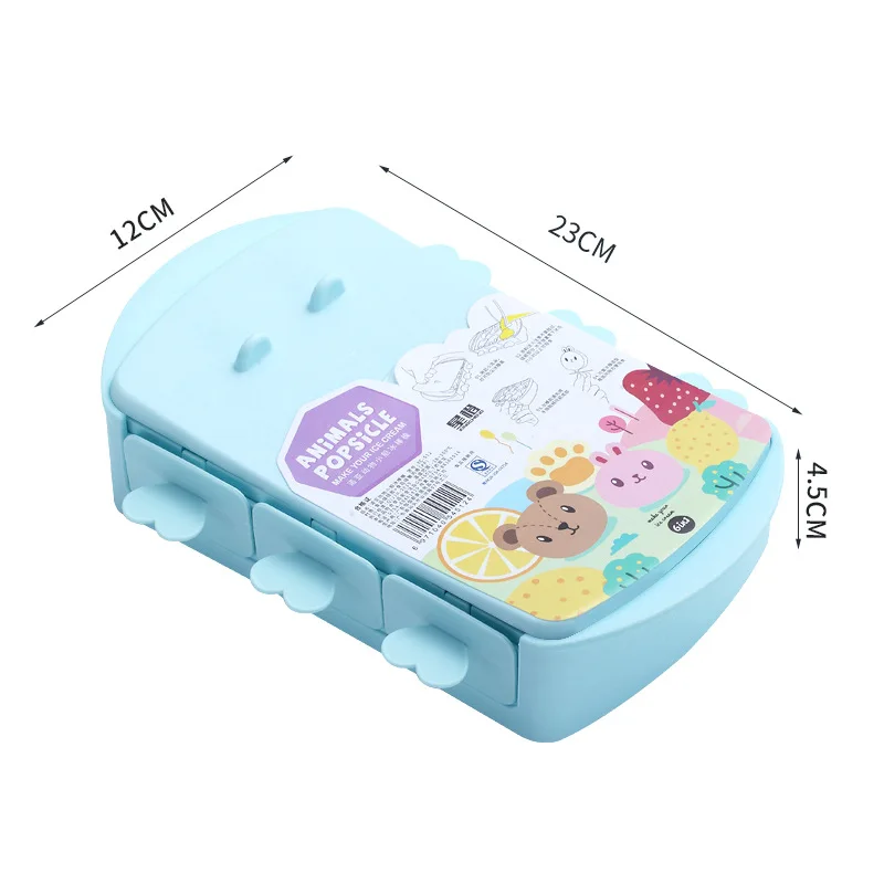

Food Grade Ice Cream Mold Cartoon Ice Cube Molds Popsicle Maker Portable Popsicle Mould Children's Diy Ice Tray Kitchen Tools