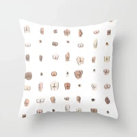 customized new brand butts pattern unique fashion square zippered pillowcase nice pillow cover fans gift pillow sham