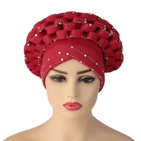trendy african muslim turban hat adjustable space layer african hat muslim hijab scarf india african head wraps new