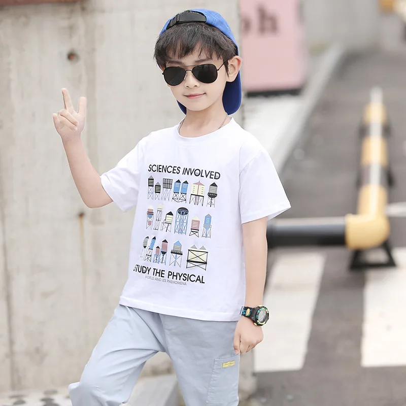 

2021 Children's Summer Boy's Short T-shirt Children's Clothing Baby T-shirt