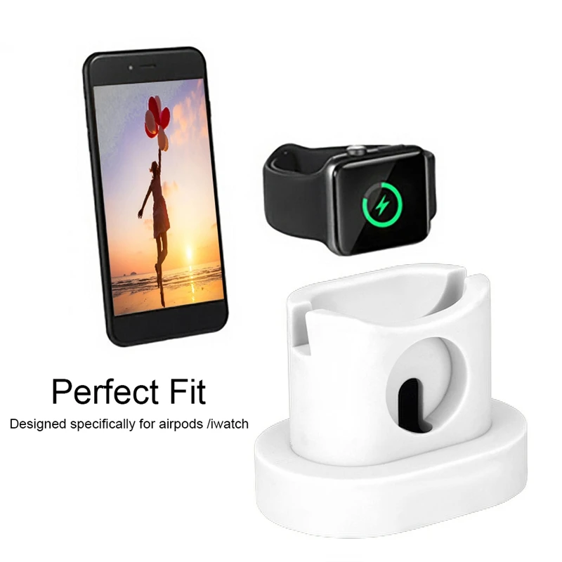 Силиконовая подставка для Apple держатель стойка для Apple Watch 4 для iPhone Xs Max подставка для наушников Аксессуары