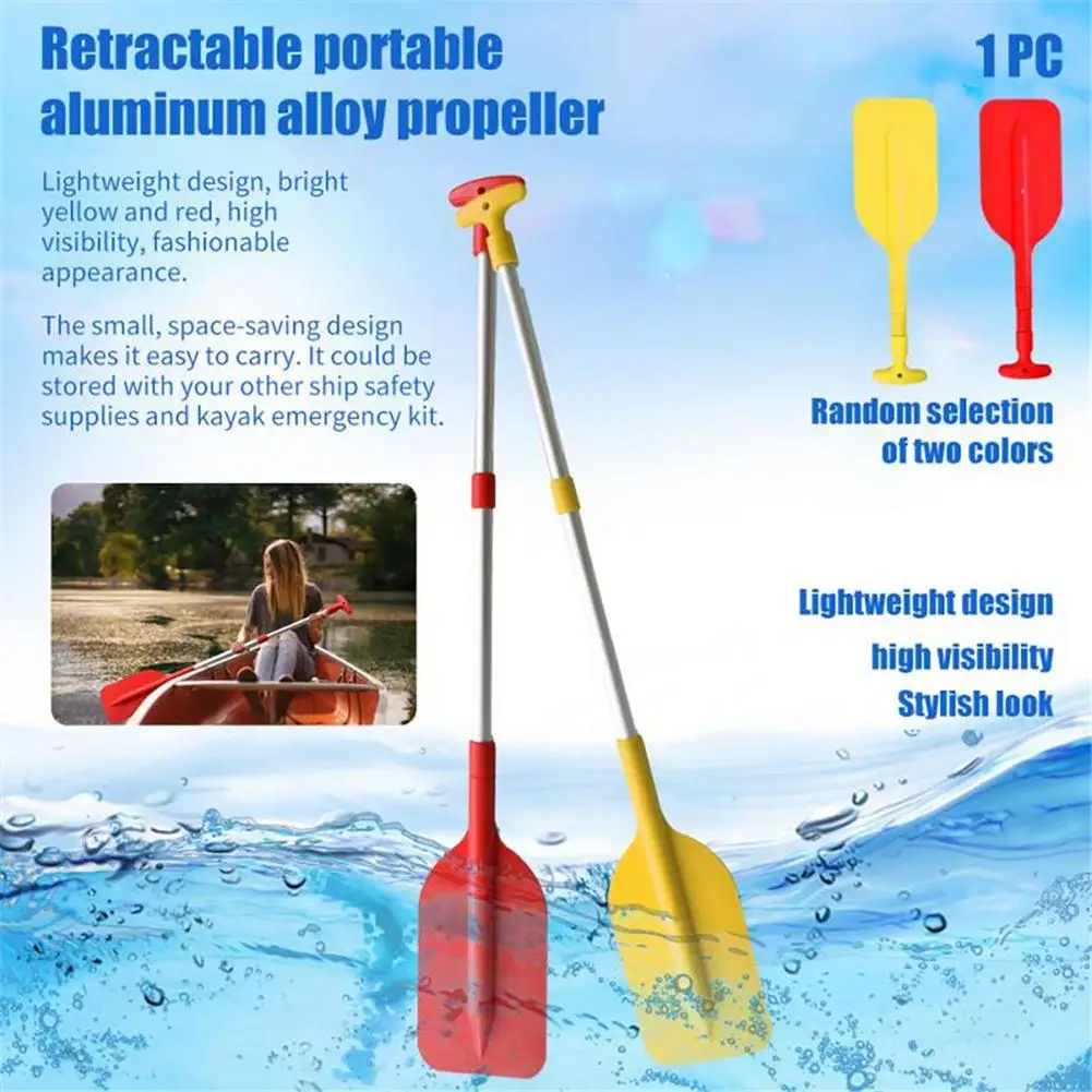 

Hot 1Pcs Telescopic Paddle Portable Collapsible Adjustable Aluminum Alloy Oar Safety Boat Accessories Kayak Paddle