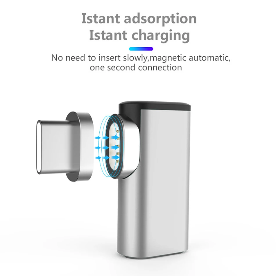Кабель с разъемом USB Type-C магнитным адаптером для Macbook Samsung S20 S10 S9 S8 OnePlus 9 8 7 быстрой