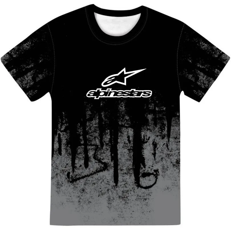 

Alpinestars Printed Letters Summer 2021 New Short-Sleeved T-Shirt Men's Round Neck Casual Loose Men's Half-Sleeved Shirt