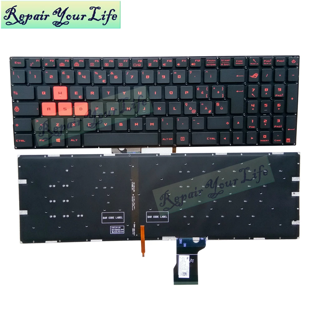 IT Ремонт клавиатуры ноутбука для Asus GL502 GL502V GL502VM GL502VT GL502VT GL502VY Италия ИТ Клавиатура с подсветкой - Цвет: IT