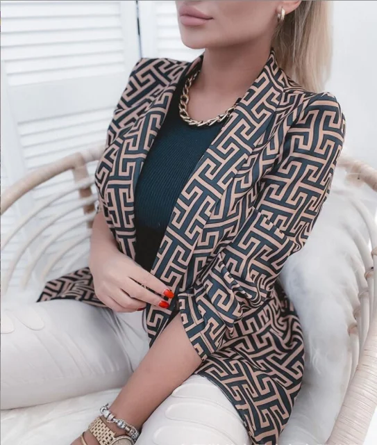 Женский кардиган с длинным рукавом однотонный Повседневный Джокер отложным