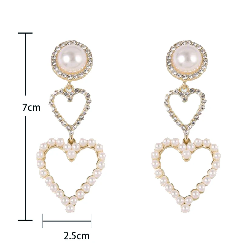 2 шт./компл. Классические женские серьги в форме сердца хорошие украшения