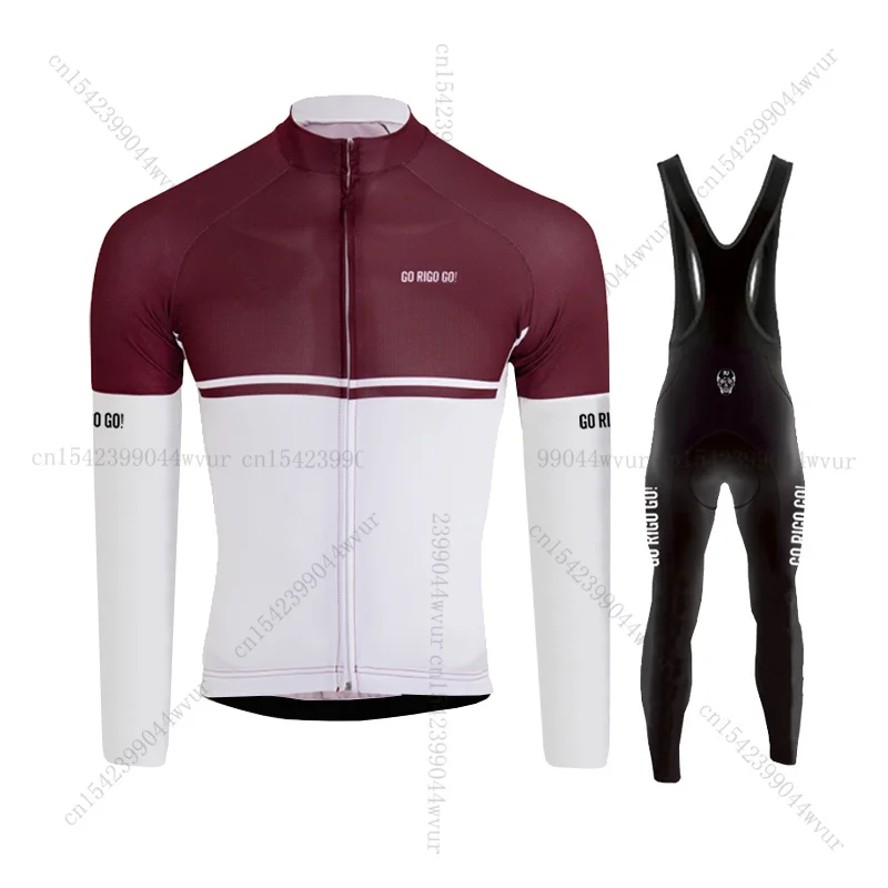 

2021 GO RIGO GO Autumn Cycling Jersey Set outdoor Long Sleeve Bike Clothes MTB Maillot Ropa Ciclismo Spring Cycling Clothing set