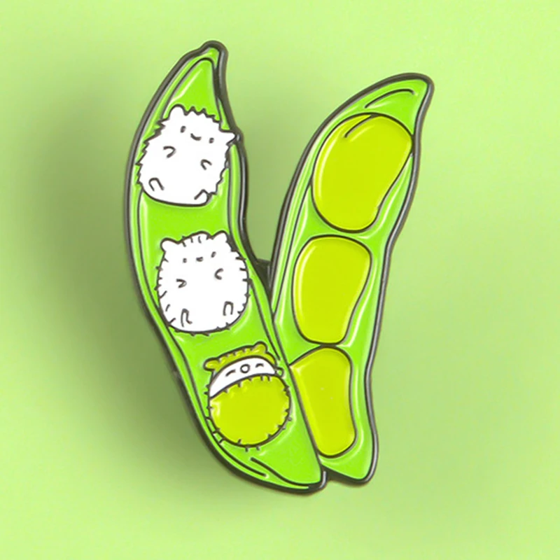 С рисунком в виде милого героя аниме версия горох брошь из сплава милая эмали