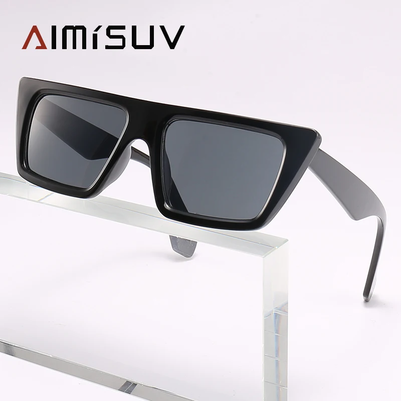

Женские квадратные солнцезащитные очки AIMISUV, модные дизайнерские маленькие очки с плоским верхом и защитой UV400, 2022