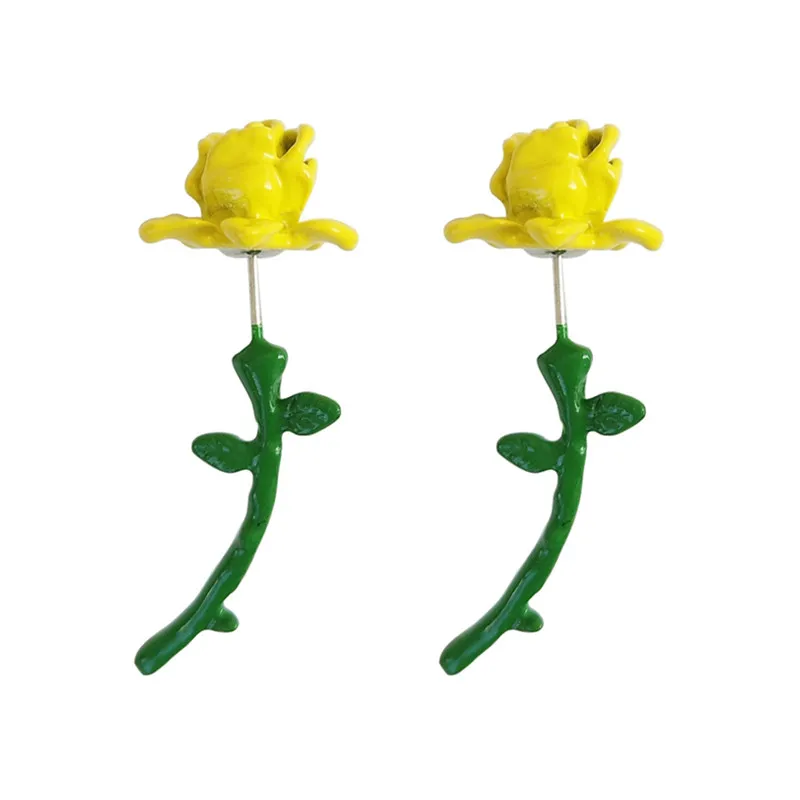 Серьги гвоздики женские трехмерные в виде цветка розы|Серьги-гвоздики| |