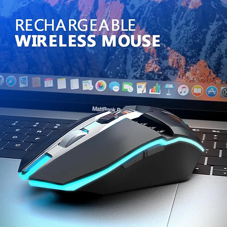 Мышь HobbyLane X5 Беспроводная игровая 500 мА ч Bluetooth 3 0 + 5 2 4 ГГц регулируемое DPI для