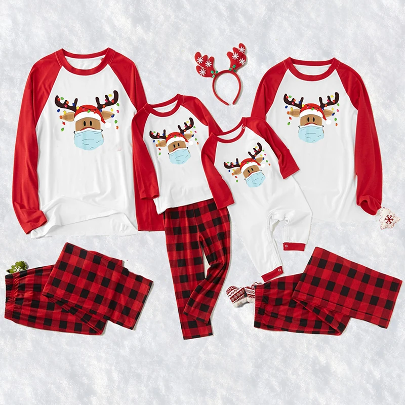 

Christmas Pajamas Set Matching Family Outfits Mommy And Me Clothing Sets Dad Son Long Sleeve Homewear Suit Family Look Pyjamas